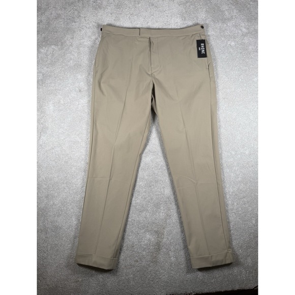 Rhone Pants Mens 40x32 Tan‎ Golf Commuter Pro Trouser Performance Stretch Flex